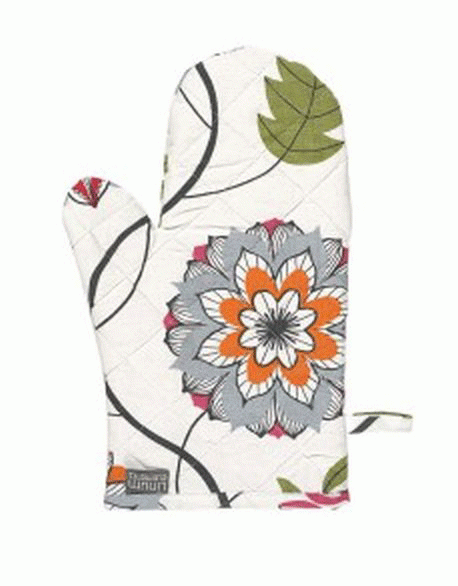 Topfhandschuh mit Blumen - Kaleido von Linum